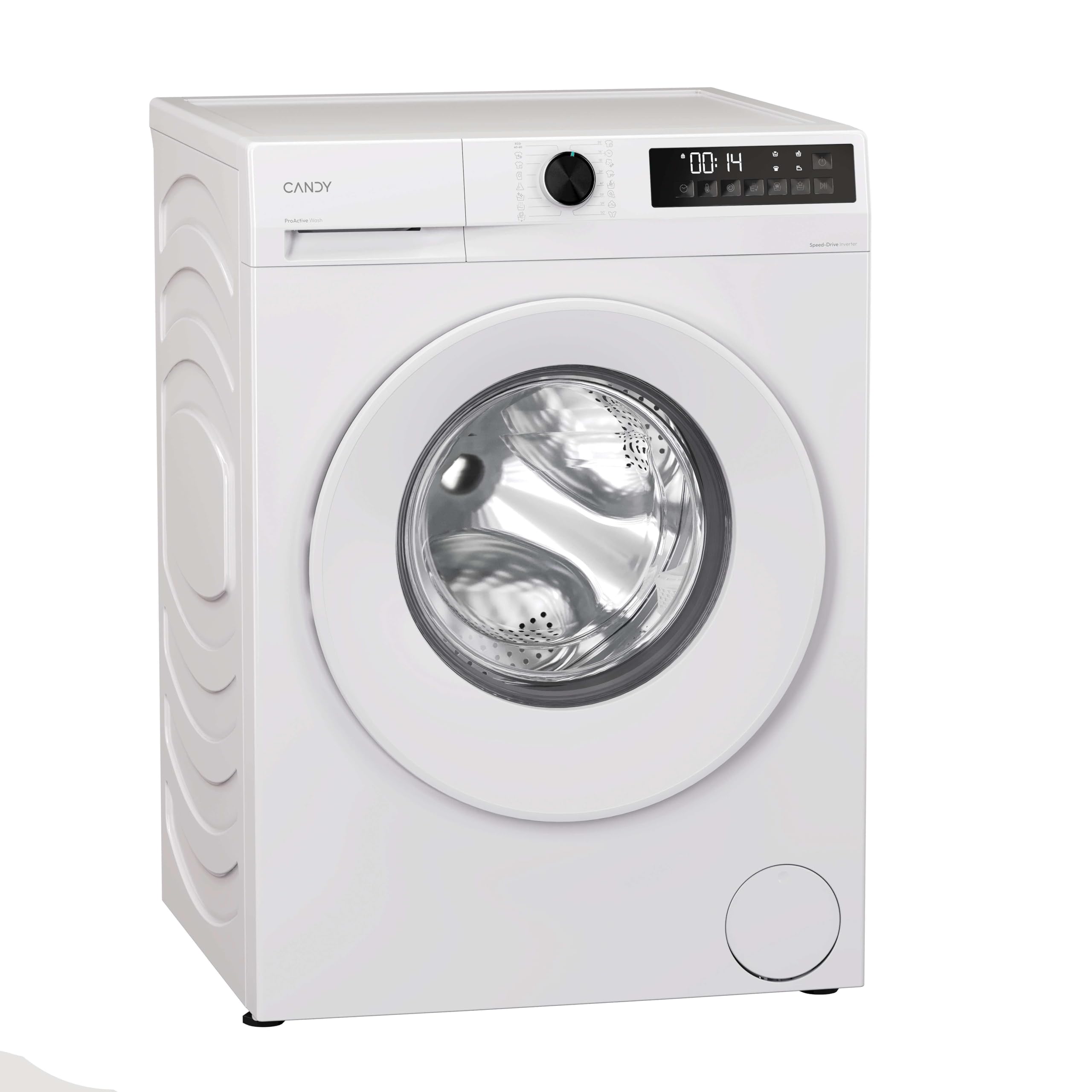 CANDY Quick Pro Washing Machine, 8kg Wash 1400 RPM, A-20 Energy Class, 16 Programmes, Pro Active Wash, BuiltTo Last, White-White, 50x60x85 cm - GD 48S6-80
