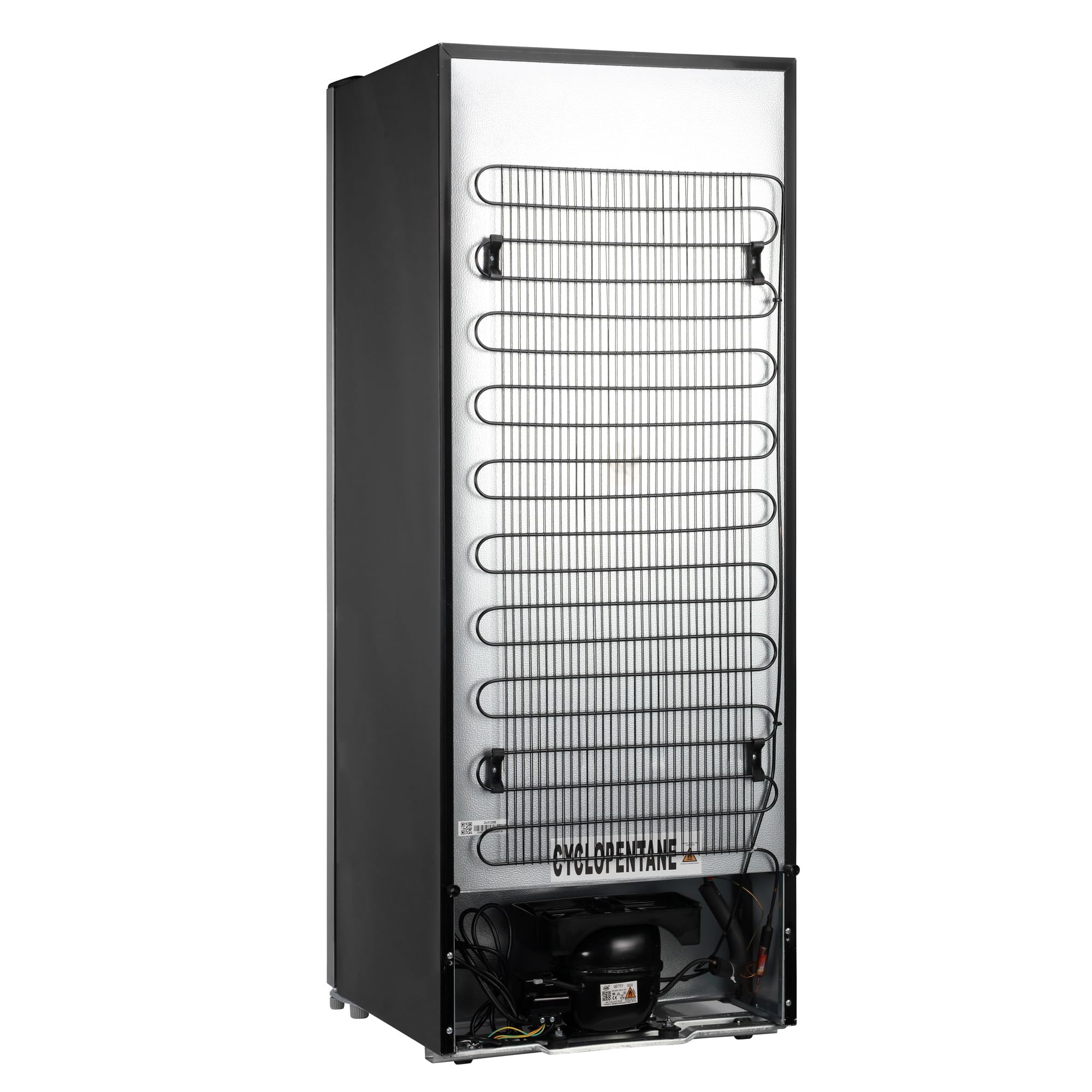 MAXI250LED Upright Drinks Fridge with Stainless Steel Glass Door | 237L Can Cooler | Lockable Fridge Ideal for Home Bars, Kitchens, and Entertaining Spaces (Stainless Steel)