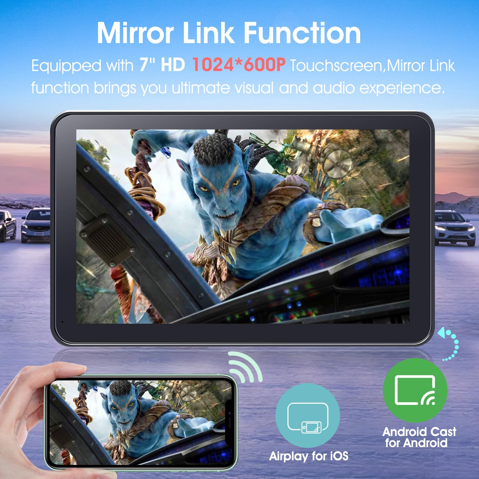 Quelthorix Portable Wireless Carplay Car Stereo