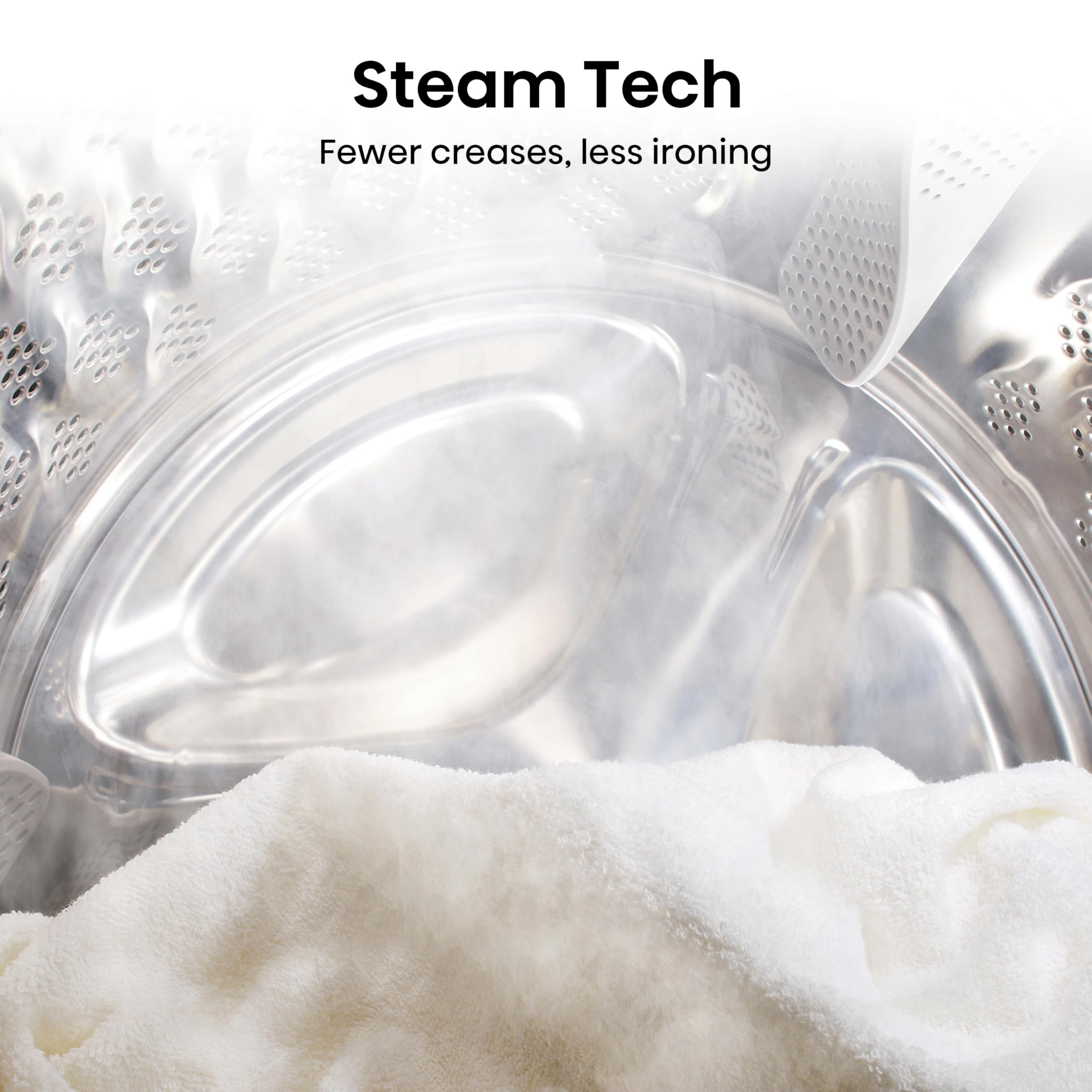 WF1G7021BW Freestanding 7 KG-Front Load Durable Inverter Washing Machine, Steam Wash-Quick Wash-15 Washing Programs-1200 RPM-White-Energy Rating B