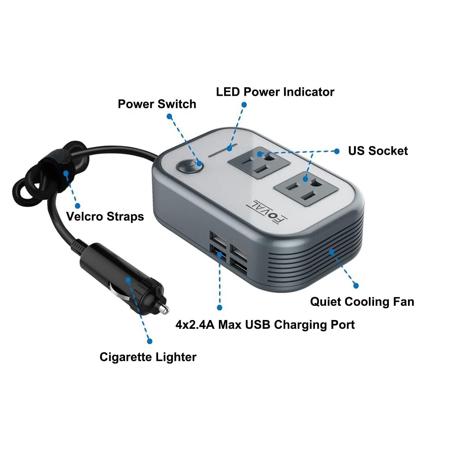 Quelthorix 200W Car Power Inverter