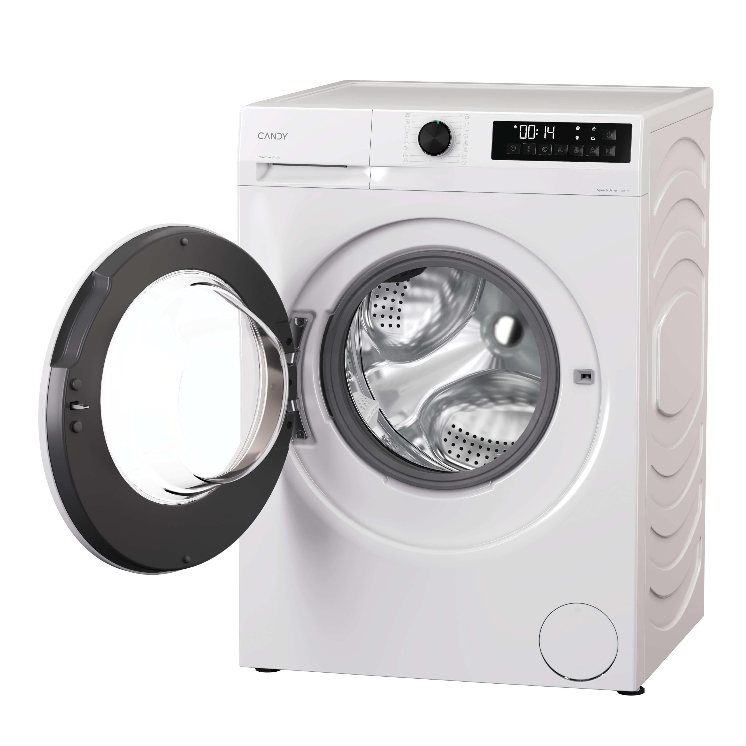 CANDY Quick Pro Washing Machine, 8kg Wash 1400 RPM, A-20 Energy Class, 16 Programmes, Pro Active Wash, BuiltTo Last, White-White, 50x60x85 cm - GD 48S6-80