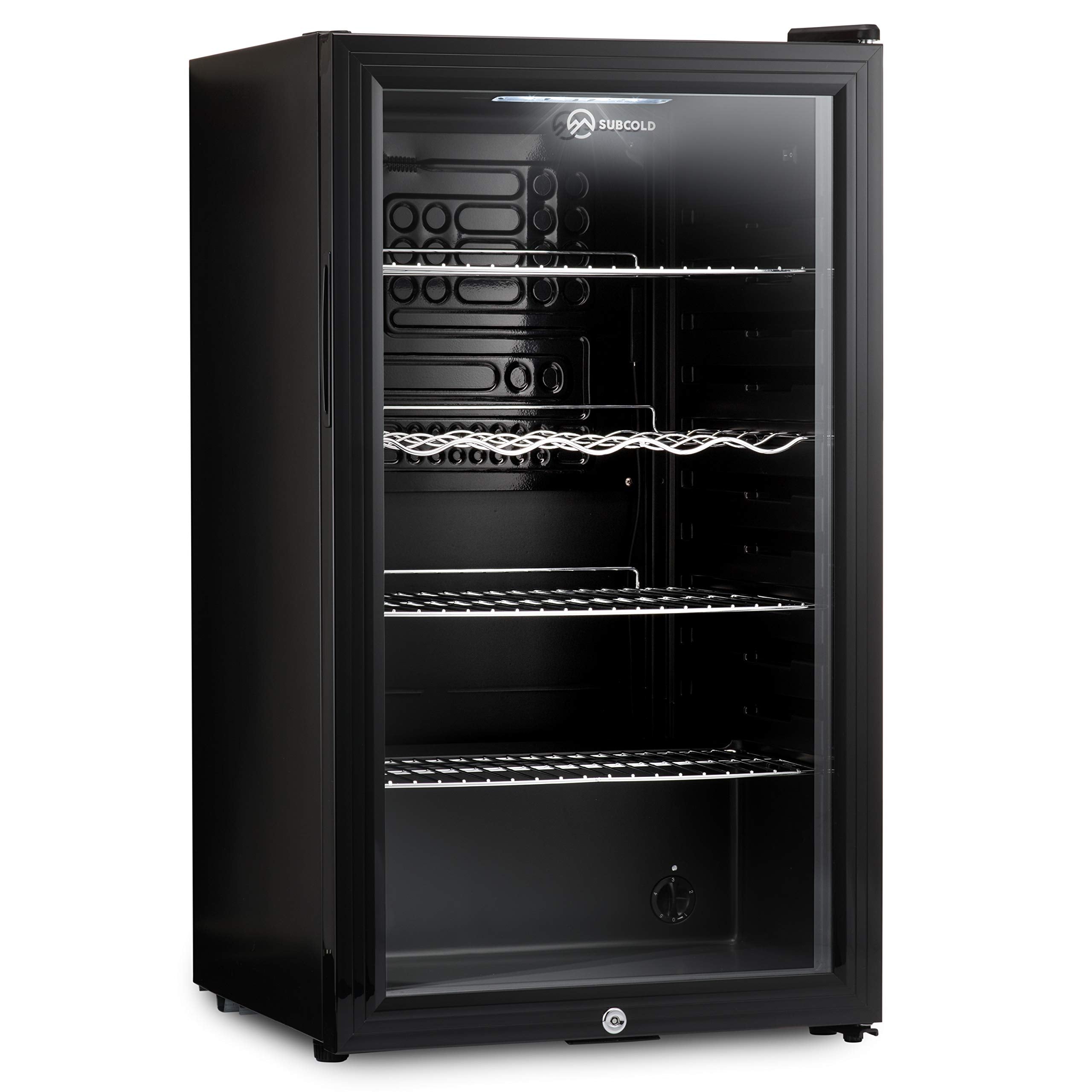 Subcold Super85 LED - Under-Counter Fridge | 85L Beer, Wine & Drinks Fridge | LED Light + Lock and Key | Energy Efficient (Black, 85L)…