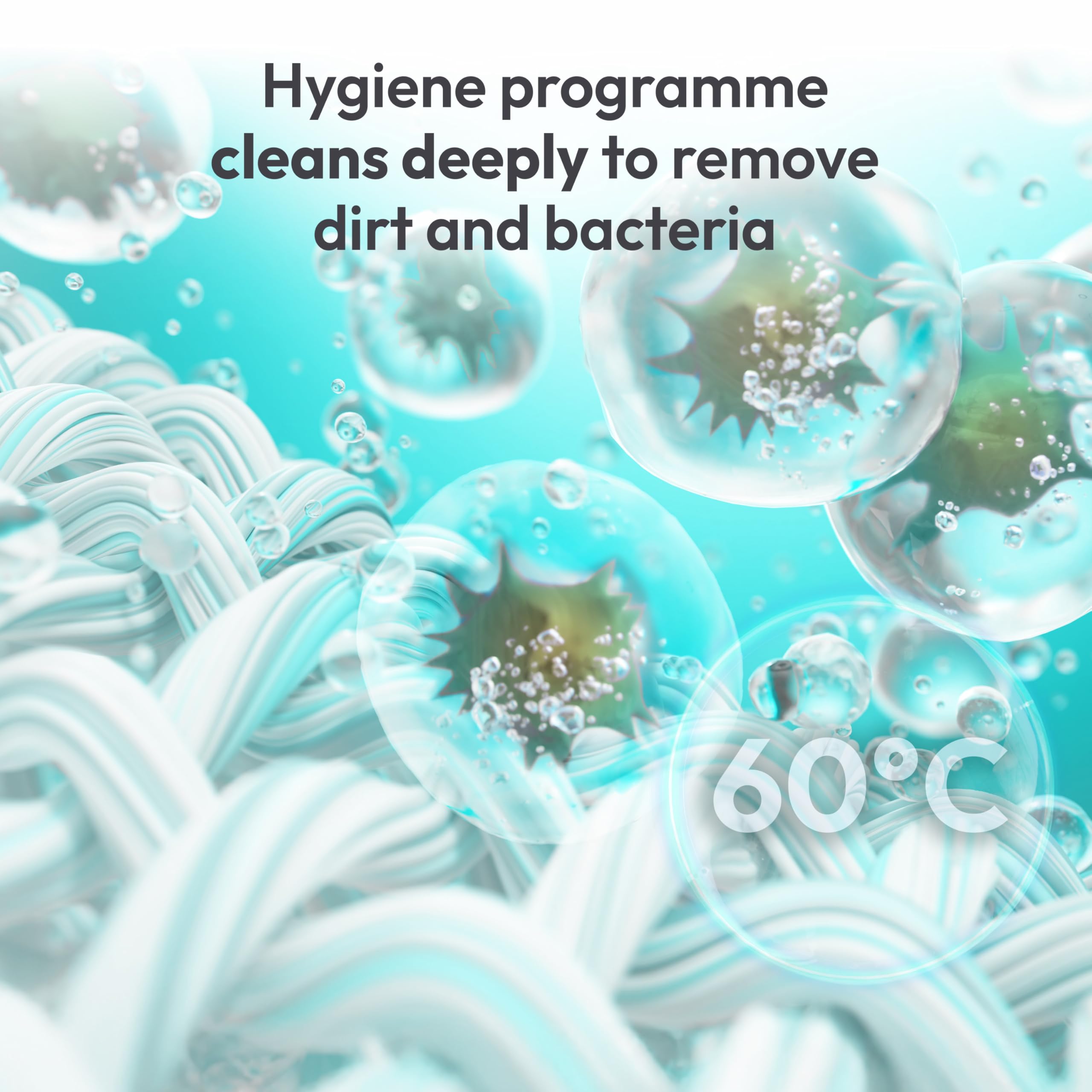 CANDY Quick Pro Washing Machine, 8kg Wash 1400 RPM, A-20 Energy Class, 16 Programmes, Pro Active Wash, BuiltTo Last, White-White, 50x60x85 cm - GD 48S6-80