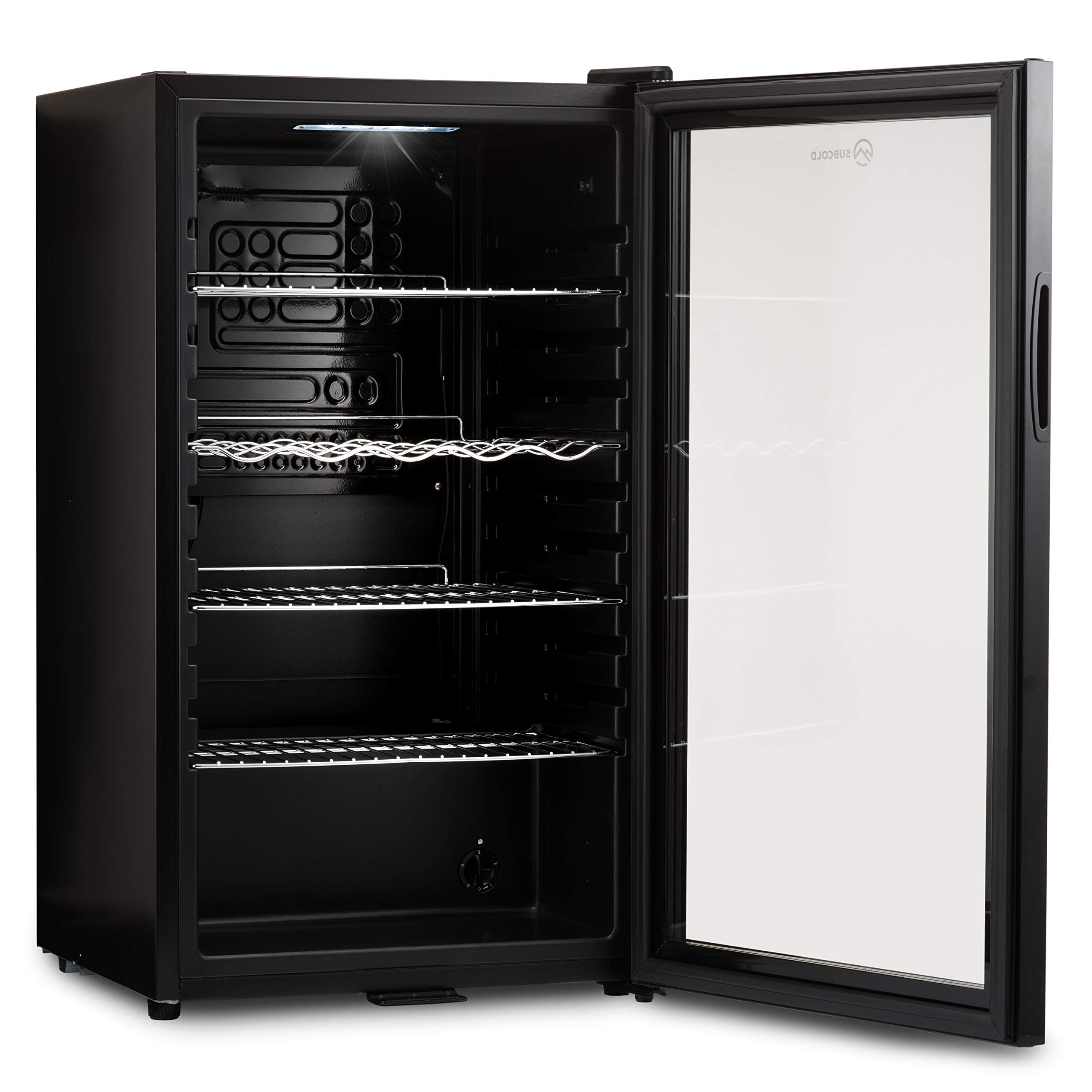 Subcold Super85 LED - Under-Counter Fridge | 85L Beer, Wine & Drinks Fridge | LED Light + Lock and Key | Energy Efficient (Black, 85L)…